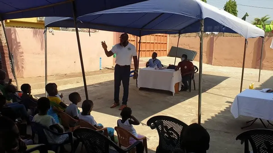 Community outreach by SAME Foundation supporting vulnerable children in Accra, Ghana