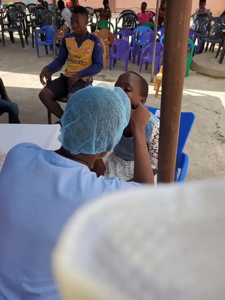 SAME Foundation outreach team delivering donations to an orphanage in Accra