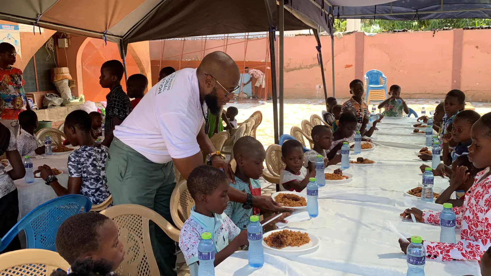 SAME Foundation volunteers donating medical equipment to support community health in Ghana